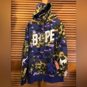 Bape Heron Preston’s mash up hoodie